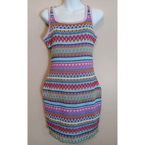 PRETTYGARDEN Women Mini  Square Neck Sleeveless Embroidered Bodycon Dress Size S